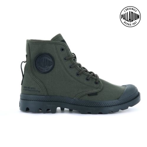 Palladium Pampa Hi Htg Supply Men's Boots Olive | UK R961-VDB